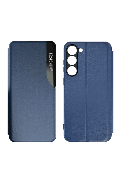 POWERTECH θήκη Smart view MOB-1916 για Samsung S23 Plus, μπλε