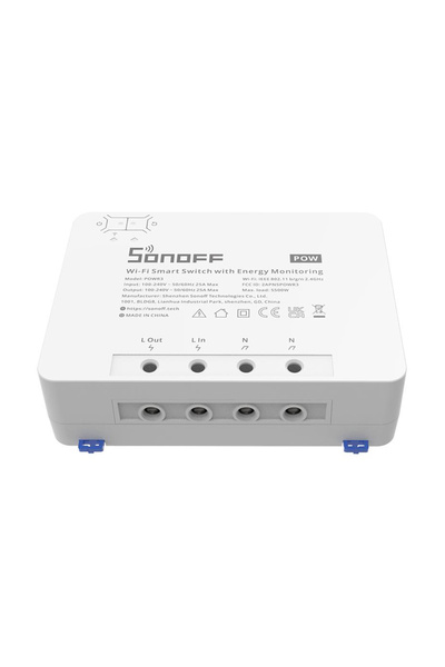 Sonoff smart διακόπτης παρακολούθησης ισχύος POWR3, WiFi, 25A, λευκός
