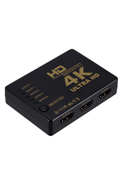 POWERTECH HDMI amplifier switch PTH-052 με τηλεχειριστήριο, 5 σε 1, 4K