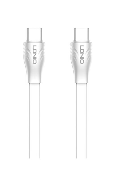 LDNIO καλώδιο USB-C σε USB-C LC131C, 65W PD, 1m, λευκό