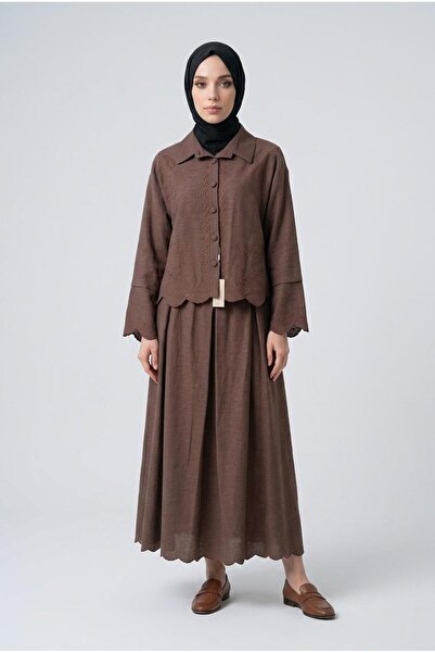 Ahsen Skirt Suit Set Lower and Upper 26Ytkm9773