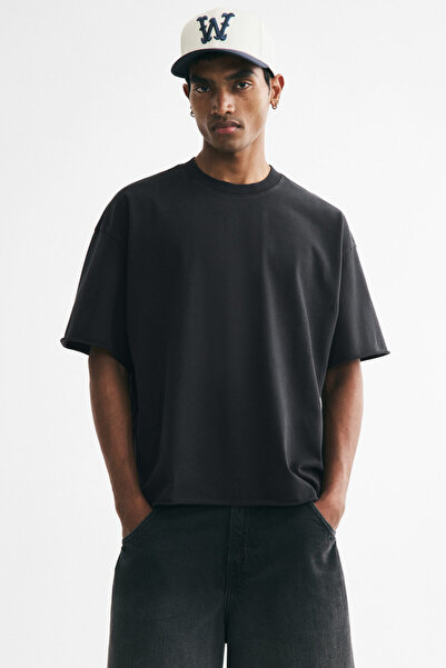 H&M Kısa ve Geniş Tişört Oversized Fit