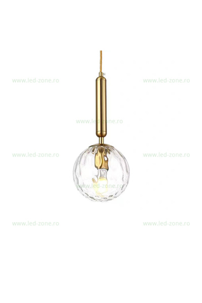 LEDZONE Pendul cu soclu E27 suspendat auriu LZMX158-1