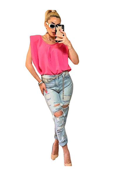 Woman's Fashion Γυναικεία μπλε τζιν παντελόνια με σκισίματα