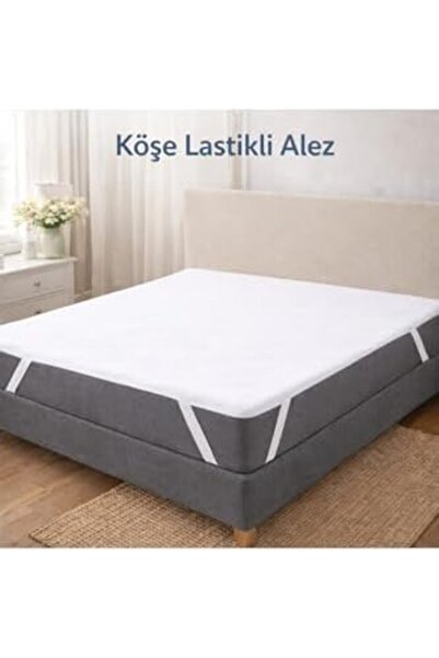 Yıldızan Ezgi Corner Elastic Mattress Cover, 160 X 200 Cm, White, Liquid-Proo...