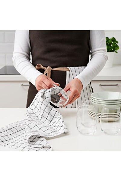 Yıldızan Rinnig Tea Towel, White/Dark Gray/Patterned, 18X24 (45X60 cm) 931845