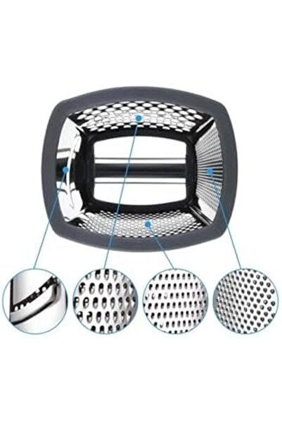 Yıldızan Ysf Shop Stainless Steel Square Multi-Function Grater, 4-Way, Silico...