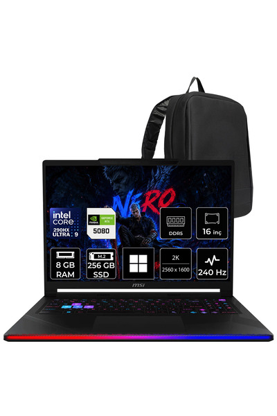 MSI Raider 16 MAX HX Ultra 9 290HX Plus RTX 5080 16GB 175W 128GB RAM 4TB + 4T...