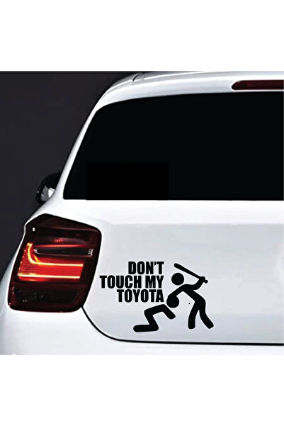 Amo-Stickers Тойота Стикер за кола  "Не докосвайте " 30см Червен