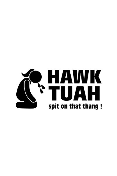 Amo-Stickers Car Sticker Hawk Tuah 30cm Dark Grey
