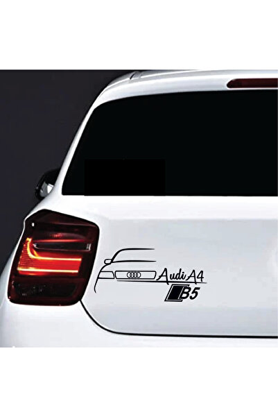 Amo-Stickers Sticker auto Audi A4 b5 30cm Rosu