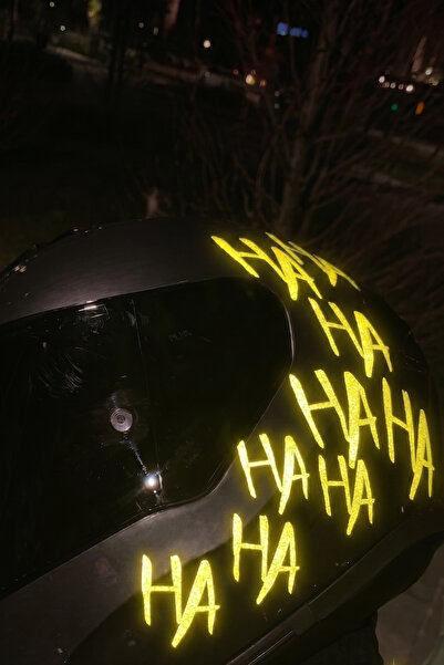 Banxtre Decorative Reflective Hahaha Sticker for Motor-Car-Helmet 15Cmx30Cm (...