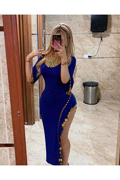 RAHAF TİCARET Κοστούμι χορού της κοιλιάς με μεταλλικές πούλιες