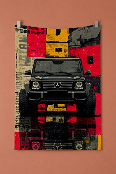 gxe.art Tapet negru off-road cu model graffiti auriu și roșu