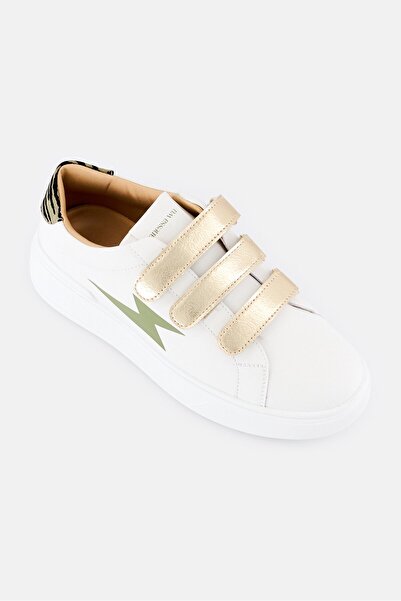 Vanessa Wu Women Salome Velcro Closure Casual Shoes, White
