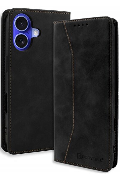 Bodycell Θήκη iPhone 16 Plus Book Case Πορτοφόλι - Black