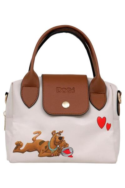 Dogo Women's Vegan Cream Medium Handbag - Warner Bros Scooby Doo Found Love D...