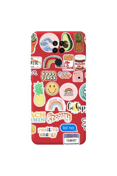 Other Xiaomi Redmi Note 9 Good vibes Red Colored Silicone TPU Θήκη