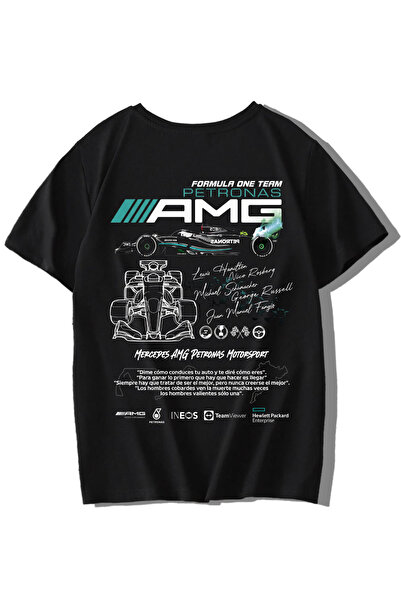BRZ KIDS Tricou unisex pentru copii Formula One Team Petronas AMG Negru