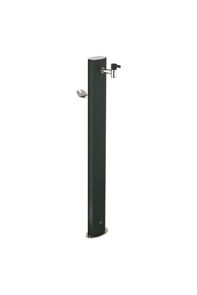 Colortap Coloană de apă ovală cu talpă de grădină Colortap, negru