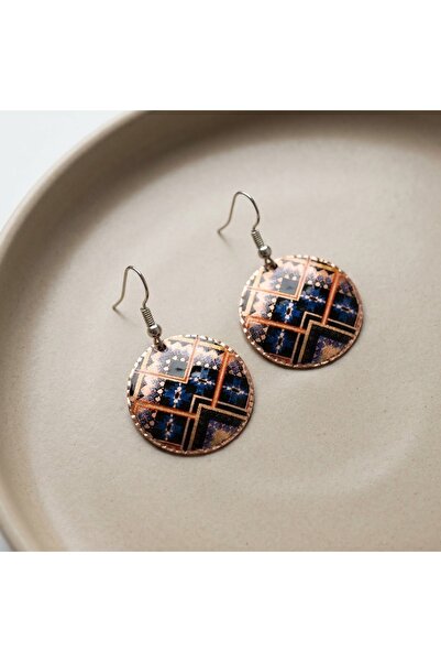 Erol Bakır New Series 1785 Bijouterie Earrings 100% Handmade Copper