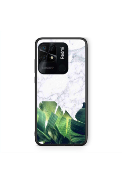 Other Xiaomi Redmi 10C Marble Laves Black Glossy Θήκη