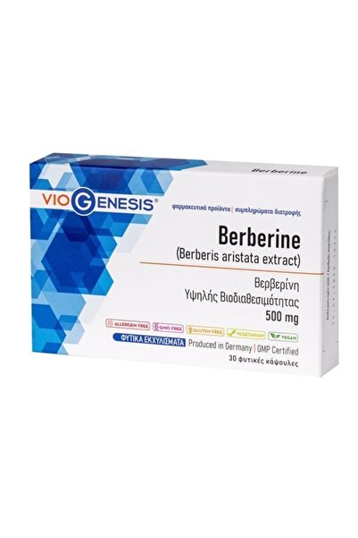 Viogenesis Berberine 500mg, 30veg.caps