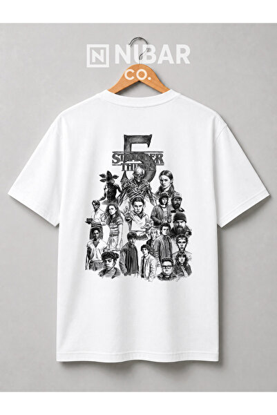 Grafftee Clothing Tricou din bumbac unisex supradimensionat Stranger Things