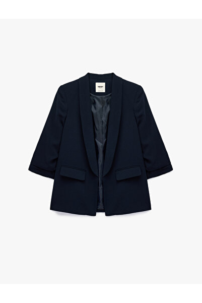 Koton Krep Kumaş Şal Yaka 3/4 Kollu Blazer Ceket