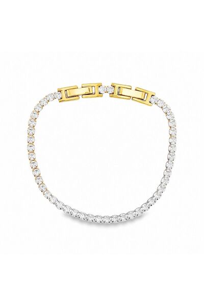 Bijuteria SORELLY Brățară tenis placată cu aur de 14k, de 3 mm