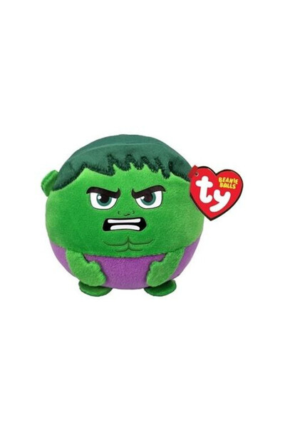 TY Jucarie de plus Beanie Balls Marvel Hulk, minge plusata colectionabila, li...