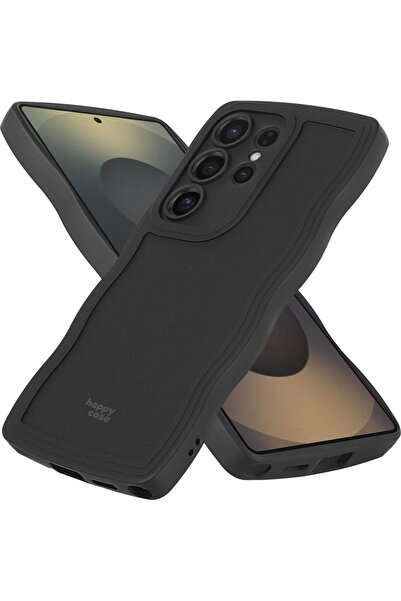 HappyCase Θήκη Samsung Galaxy S25 Ultra Wavy Σιλικόνης - Black