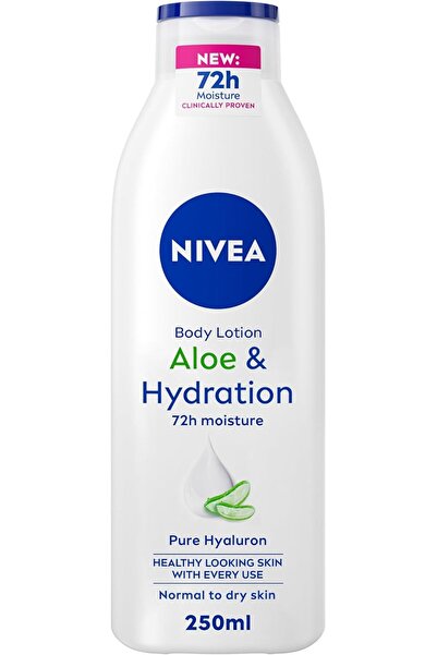 NIVEA Body Lotion for Normal to Dry Skin, Aloe & Hydration with 100% Pure Hya...