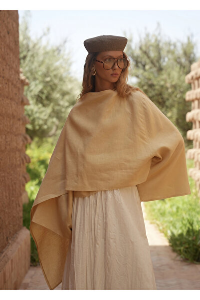 MODA AKSA BELLA %100 ORGANİK KETEN BLUZ SOFT SARI