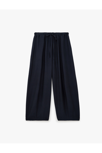 Koton Viskon Kumaş Beli Bağcıklı Loose Fit Cepli Balon Pantolon