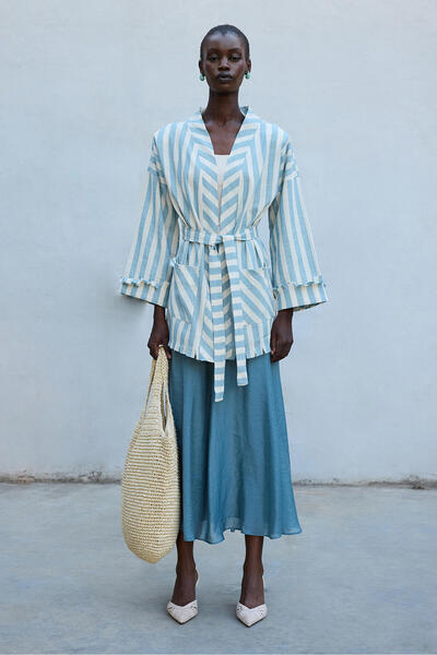 Touché Privé Belden Tie-Up Linen Kimono