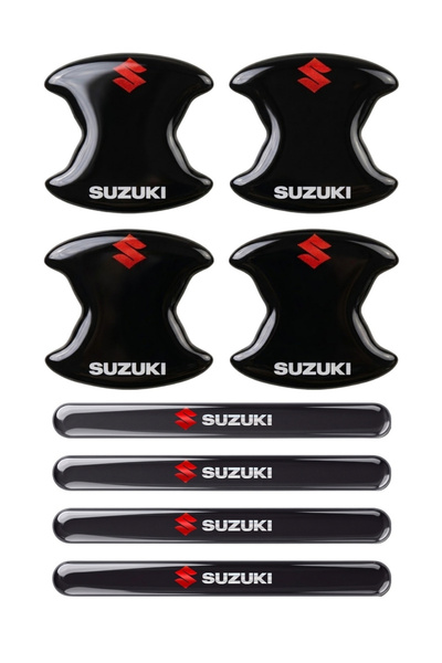 İntervex Global Premium Door Handle Scratch Protector (Set of 8) – Black & Tr...
