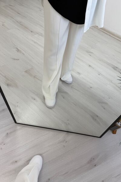 T Moda Store İkoll Grass Stitched Summer Lyocell Fabric Trousers