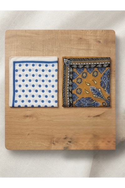 nazipek Premium Scarf Set of 2 Soft Fabric Bandana 50X50 Summer Style