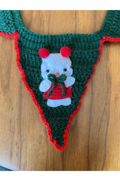 NAİLE COLLECTİON Handcrafted Crocheted Figures and Pompoms for Your Patili Friends - with Laces - Cat and Dog Accessories.