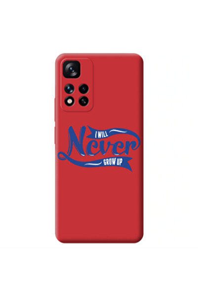 Other Xiaomi Redmi Note 11 Pro 5G I Will Never Grow Up Red Colored Silicone T...