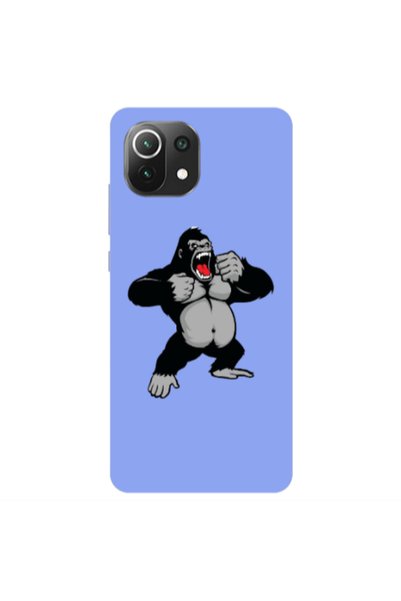 Other Xiaomi Mi 11 Lite Angry Gorilla2 Light Purple Colored Silicone TPU Θήκη
