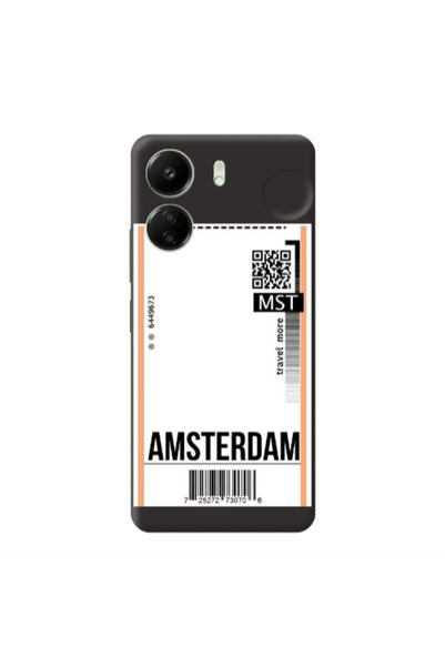 Other Xiaomi Redmi 13C Amsterdam Travel More Black Colored Silicone TPU Θήκη