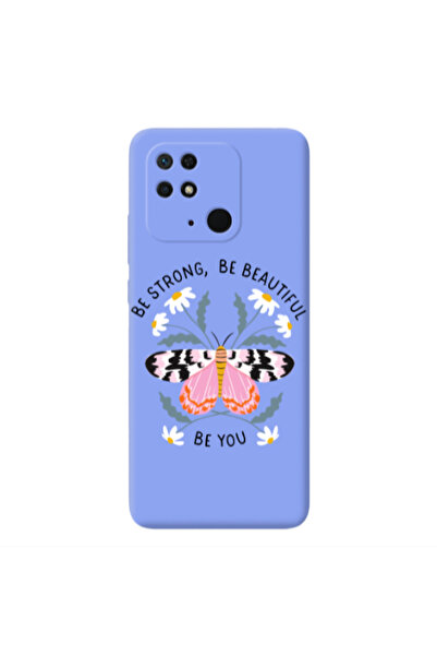 Other Xiaomi Redmi 10C Be Strong Light Purple Colored Silicone TPU Θήκη