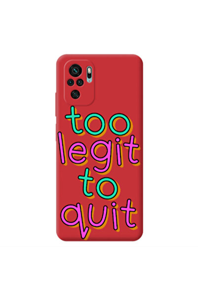 Other Xiaomi Redmi Note 10S Too Legit To Quit Red Colored Silicone TPU Θήκη