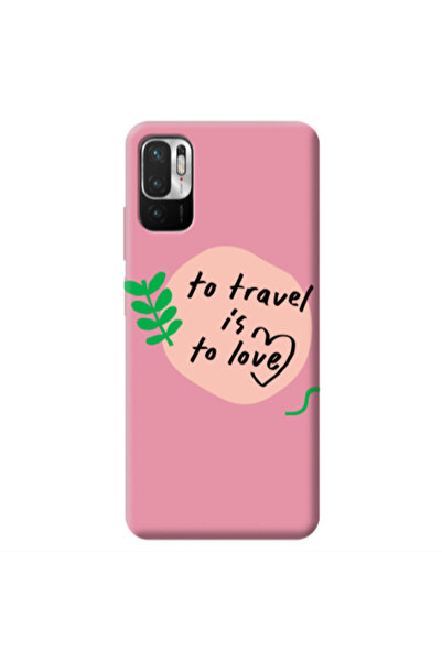 Other Xiaomi Redmi Note 10 Pro 5G To Travel is to Love Pink Colored Silicone ...