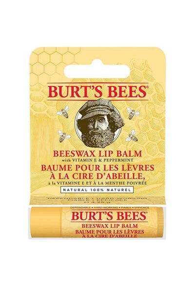 Burt's Bees مجموعة كريم العناية بالشفاه من بيرتس بيز بنكهة شمع النحل والعسل