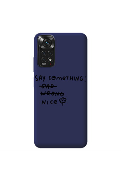 Other Xiaomi Redmi Note 11 4G Say Something Dark blue Colored Silicone TPU Θήκη
