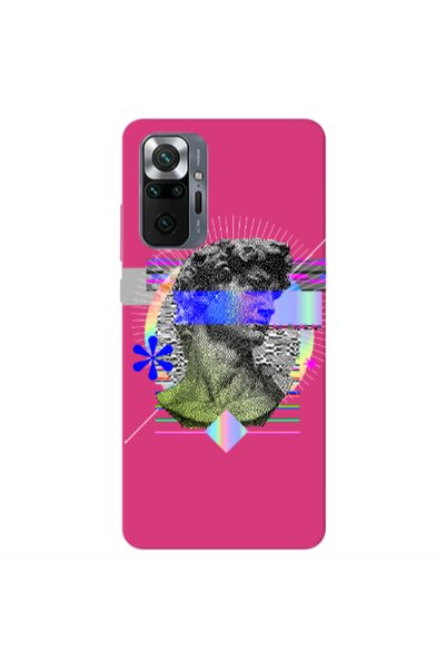 Other Xiaomi Redmi Note 10 Pro 4G Statue pixels Fuchsia Colored Silicone TPU ...