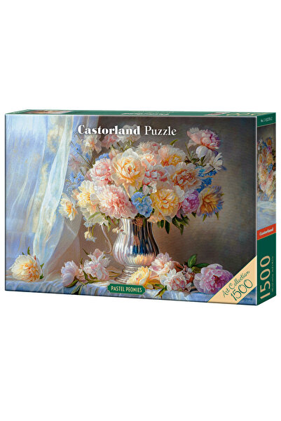 Castor Puzzle 1500 piese, Castor, flori de piersici pastelate